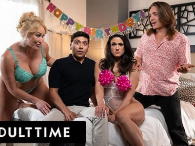 Slutty milf penny barber ryan keely group sex with stepsons for birthday fun