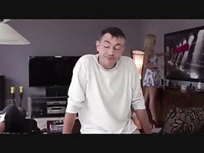 Step dad wants to fuck angel while her boyfriend is sleeiseuo